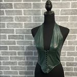 MIAOU GREEN VEGAN LEATHER CORSET TOP WOMENS SIZE MEDIUM • SOLD OUT ONLINE Photo 2