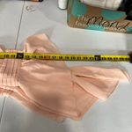 Bebe  Peach Embroidered Bib Drape High Low Top Cap Sleeve 2010s Women’s Size 0 Photo 5