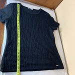 Calvin Klein  Black Textured Striped Shirt Size Medium Photo 9