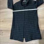 Chiaramente Made In Italy Cardigan Sweater Wool Blend Black & Gray Open Front S Photo 8