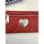 Brighton  Holiday Wristlet Pouch Set Red Quilted Heart Black Joy Script Bag Photo 2