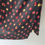 Urban Outfitters Kimchi Blue  Fruit Print Black Red Strappy Dress Deep B-Neck EUC Photo 7