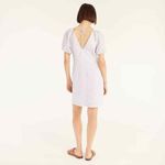J.Crew White Peri Shadow V-Back Linen Shirtdress In Gingham Photo 1