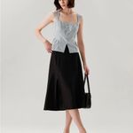 Rihoas Blue Striped Square Neck Tank Top Size M Photo 2