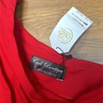 NWT Red One Shoulder Cut Out Side Wraped Tie Long Sleeve Bodycon Sz One Size Photo 5