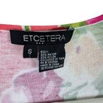 Etcetera Bright Floral Long Sleeve Scoop Neck Lightweight Button Up Cardi Size S Photo 3