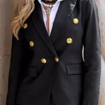 Boston Proper  blazer jacket women's 16 double breasted black career office Photo 0