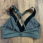 Nike  Logo Dri-Fit Sports Bra Olive Green Size Medium Photo 1