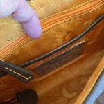 A Very HTF Rare Vintage Tumi X Carlos Falchi Brown Leather Crossbody Handbag Gold Photo 6