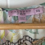 Calypso St. Barth Deva Printed Zodiac Boho 100% Silk Blouse Size X-Small Photo 4