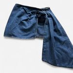 Gianni Bini Rein Rosette Dark Wash Denim Micro Mini Skirt Y2K Piece (Sz 26) Photo 2