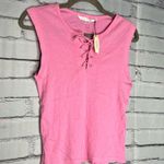 Victoria's Secret Victoria’s Secret Tie-Neck Pink Tank Sz L NWT Bubblegum Festival Summer Crop Top Photo 1