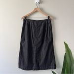 Eileen Fisher Charcoal A-Line Skirt Stretch Denim side zip zipper Jean cotton S Photo 1