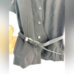 Ann Taylor 4 Workwear Belted Button Front Blazer in Black - Funeral Photo 4