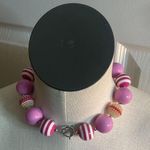Necklace powder pin gum ball Barbie stripes beaded toggle jewelry Photo 5