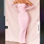 House Of CB “Sofia” Fairy Pink Mesh Maxi Dress strapless NWOT like fornarina XL Photo 3