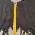 Zaful , Black Sweater,‎ Off the Shoulder, Cropped, Distressed, one Size. Photo 4