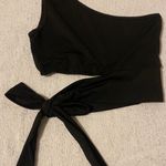 SheIn One Shoulder Cutout Tie Side Crop Top Photo 0