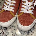 Frye  Gia Canvas Leather Low Lace‎ Up Sneakers Rust Terracotta Women’s Size 6 Photo 1