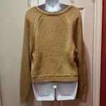Free People  High Low V-Neck Cropped Sweater  Cream Size S Photo 4