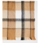 Torrid Nwt  Camel & Black Plaid Scarf fringe soft cozy brown winter fall new Photo 4