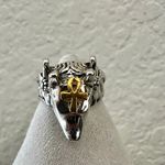 Egyptian Anubis Ring w/ Gold Photo 3