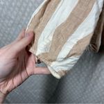 Everlane  Tan White Striped Linen Boxy‎ Top Photo 4