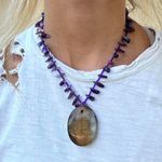 Women's Purple and Brown Pendant Jewellery Photo 1