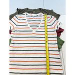 Madewell  XS V-Neck T-Shirt Bundle (4 shirts) Olive Red‎ Striped Casual Photo 5