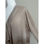 Garnet Hill Womens Large Waterfall Cardigan Linen Blend Oversized Cozy Neutral Photo 5