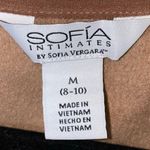 🎓 Sofia Intimates Beige Ribbed Velour Cropped Tank Size M Photo 2