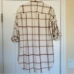 Universal Threads Universal Thread Cute Cream & Brown Plaid Flannel Dress/Shacket with Pockets | M Photo 8
