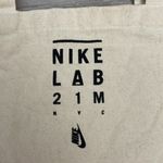 Bag Of Ethics Tan & White Canvas Graphic Open Top Tote Bag Approximately 17"X18" Photo 2