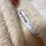 Bershka  Fluffy Floral Sweater in White Photo 1