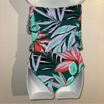Anne cole one piece blouson Keyhole Swimsuit tube/halter top size 10 women’s 🆕 Photo 13