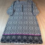 A New Day Black White Print 3/4 Sleeve Tunic Dress Women’s S Photo 0