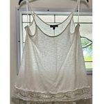 Women’s Flowy Lace Bottom Tank Top White (681) Size XL Photo 0