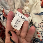 Lucky Brand | White Floral Puff Sleeve Open Tie Back Mini Dress Size S NWT Photo 7