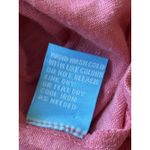 J. McLaughlin ‎ Brynn Top Womens Medium Pink 3/4 Sleeve Linen Blend Knit Button Photo 5