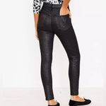 Loft Shimmer Jeans High Rise Waist Skinny Leg in Black Women’s 25 0 Photo 2