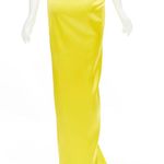 Balenciaga NWT Demna 2019 Runway yellow acetate wrap tie maxi skirt FR34 XS Photo 4
