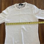 Ralph Lauren Lauren  Women's Pullover Sweater Size M White Lace Shoulders Photo 3