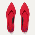 Rothy’s The Point Vibrant Red Pointed Toe Shoes Flats 8 Retired EUC Photo 8