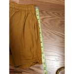 2pc Coord Fitted Button Up Tank Shorts Sz S Mustard Yellow Cottage Peasant Boho Photo 9