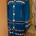 Vintage 70s OOAK. Bell sleeve Shacket Blue Photo 5