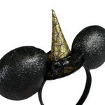 Disney Halloween Witch Web Sequin Bow Mick Minnie Mouse Sparkly Ears Headband Photo 2