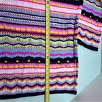 Colorful Striped Knit Sweater Pink Size L Photo 6