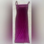 Like New Cowl Neck Slit Midi Dress in Magenta Small Women's Medium Pink Photo 1