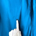 Lulus NWT Luxurious Vision Teal Blue Satin Off-the-Shoulder Mini Dress Medium Photo 10