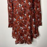 ALC Frank A.L.C Randi Mini Button front Dress Floral print Henna, Black, & White Photo 4